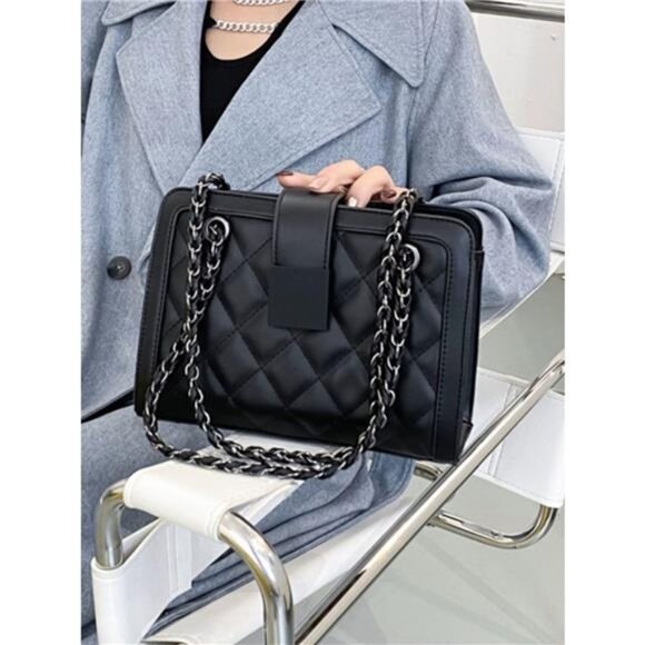 Quilted Chain Strap Shoulder Bag - Picture 6 of 7